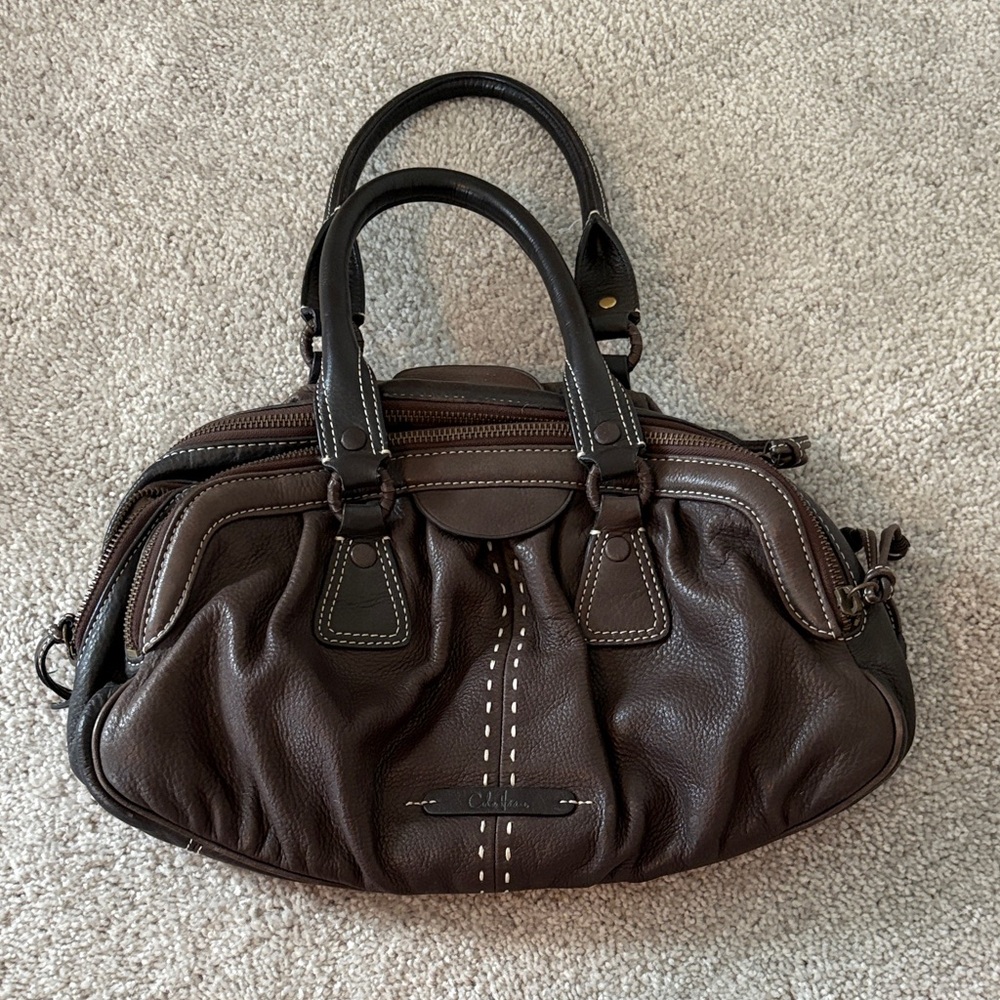 Cole Haan Dark Brown Leather Shoulder Bag